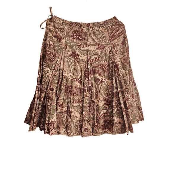 Banana Republic side tie paisley print tiered skirt size small - Picture 2 of 9